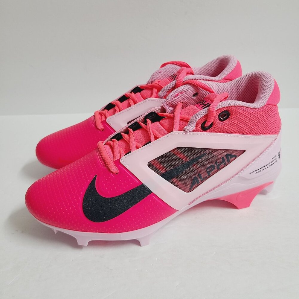 NEW Nike Alpha Menace Pro Football Cleats HJ4568-600 Size 10.5 Racer Pink